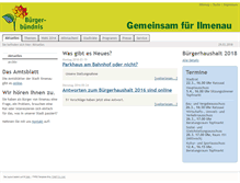 Tablet Screenshot of buergerbuendnis-ilmenau.de